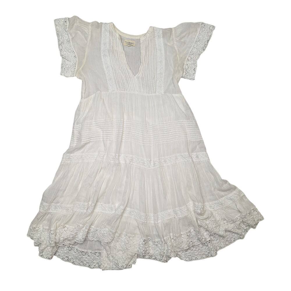 Denim & Supply Ralph Lauren Lace Dress Women's Large V Neck Boho Cottagecore